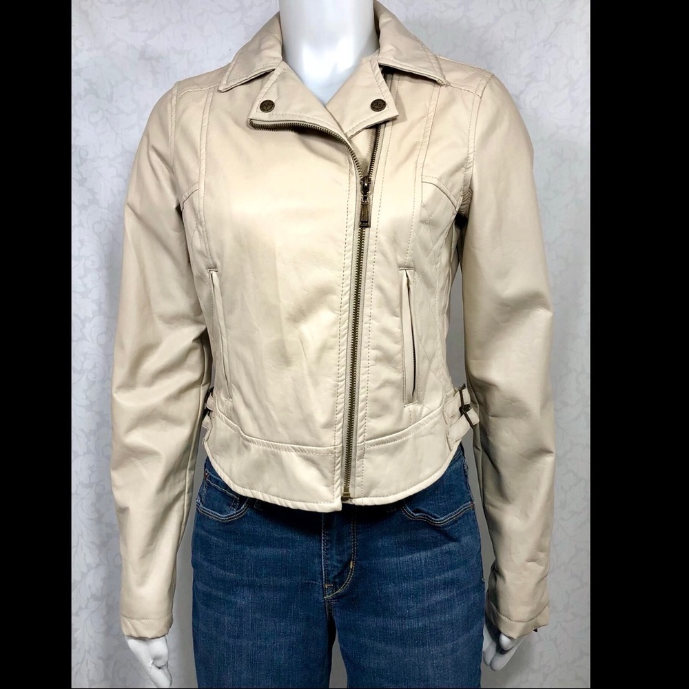 Juniors’ 2 J2 Vegan Pleather Moto Jacket